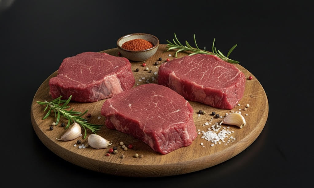 PAVE DE BOEUF DANS LE RUMSTEACK ***